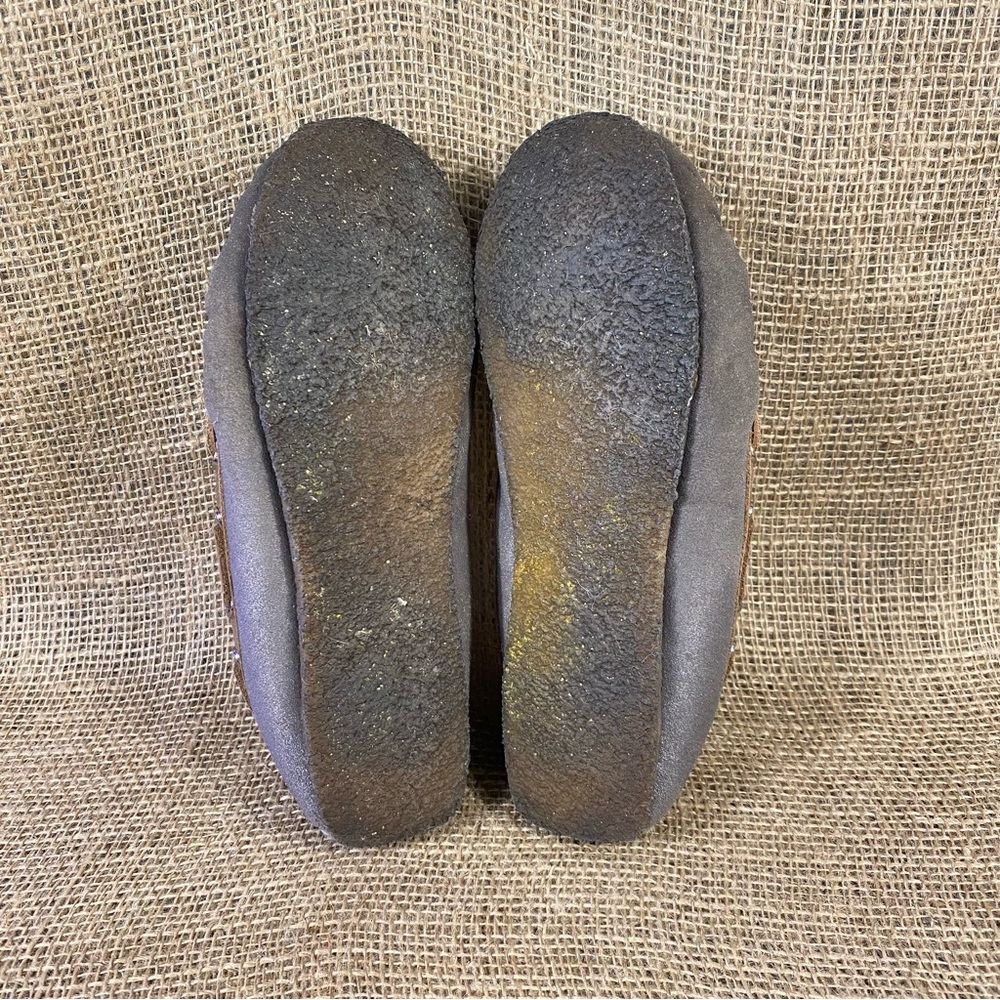 Tory Burch sandals shoes slip-on moccasins leather shearling Rare 6 M - Picture 9 of 12